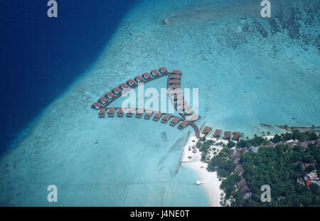Photo aérienne, Maldives island, Banque D'Images