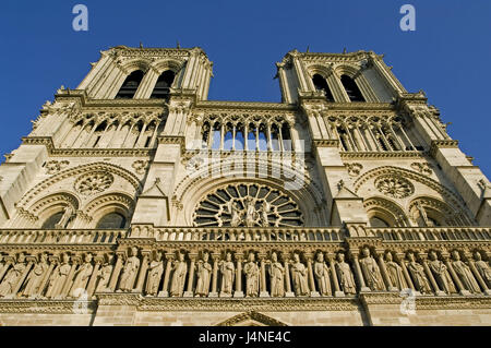 France, Paris, sa cathédrale Notre Dame,, Banque D'Images