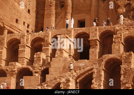 Le Moyen Orient, la Jordanie, Petra, king's Tomb, touristiques, Banque D'Images