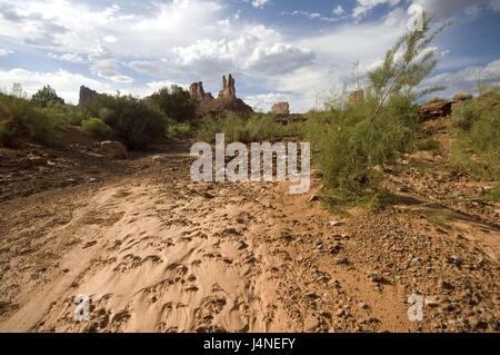 Les USA, Utah, bluff, la Vallée des Dieux, Banque D'Images