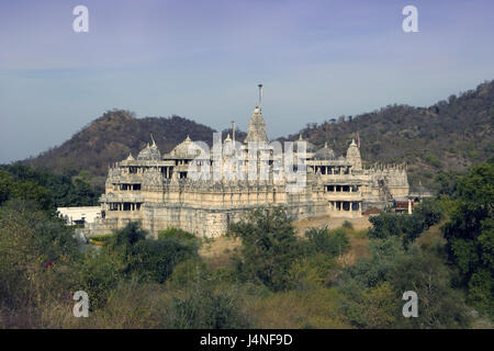 L'Inde, Rajasthan, Ranakpur, Jain temple, Banque D'Images