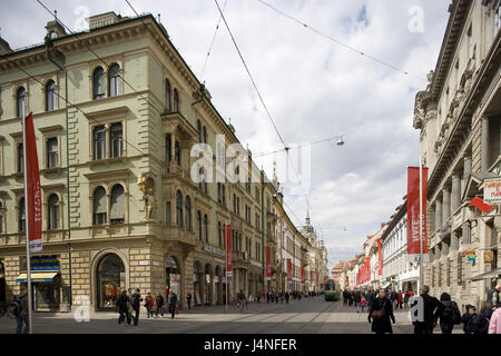 L'Autriche, Styrie, Graz, Vieille Ville, Lord's lane, passant, Banque D'Images