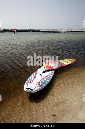 Espagne, Fuerteventura, El Cotillo, plage, surf, Banque D'Images