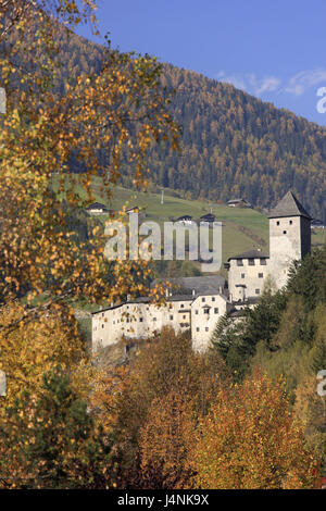 L'Italie, Tyrol du Sud, vallée Tauferer, Sand in Taufers, château Taufers, Banque D'Images