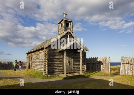 Le Chili, la Patagonie, Punta Arenas, Fuerte Bulnes, église en bois, touristiques, Banque D'Images