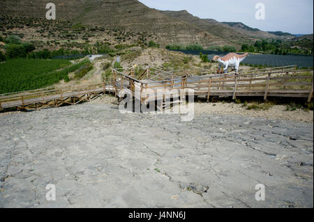 Taille de la vie réplique de Belen dinosaure. La Era del Peladillo site dans IGEA village, La Rioja, Espagne. de théropodes théropodes theropoda Banque D'Images