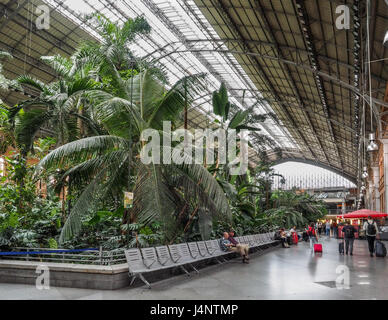 Une vue à l'intérieur de la gare d'Atocha Estacion de Atocha Madrid, Espagne Banque D'Images
