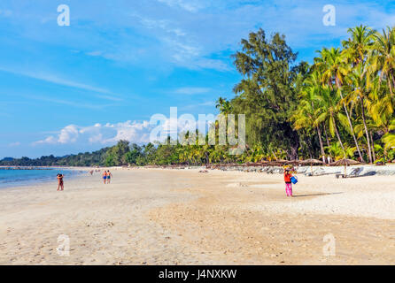 Stock Photo - Palm Beach, la plage de Ngapali, à Thandwe, Rakhine, baie du Bengale, Birmanie, Myanmar, en Asie Banque D'Images