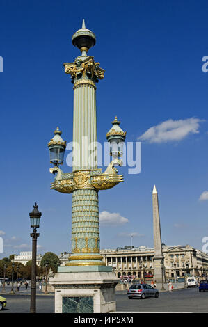 France, Paris, Place de la Concorde, l'obélisque, eh bien, scène de rue, Banque D'Images