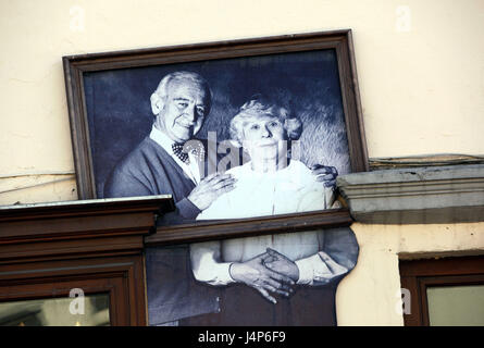 La Lituanie, Vilnius, Vieille Ville, façade de maison, détail, photo, Banque D'Images