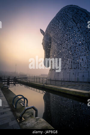 Kelpies à l'Helix, Falkirk, Ecosse Banque D'Images