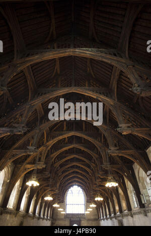 La Grande-Bretagne, l'Angleterre, Londres, Palais de Westminster, Westminster, sonore, charpente, poutres, voir détails Banque D'Images