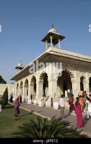 L'Inde, Delhi, Old Delhi, fort Rouge, Diwan-i-Khas, hall de la salle de consultations, Banque D'Images