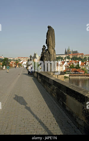 République tchèque, Tchéquie, Prague, Karl's Bridge, Banque D'Images