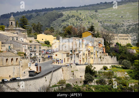 Italie, Sicile, Ragusa Ibla, vue sur la ville, Banque D'Images