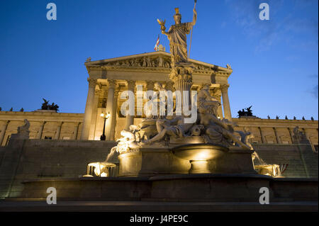 L'Autriche, Vienne, Pallas Athene Brunnen, Banque D'Images