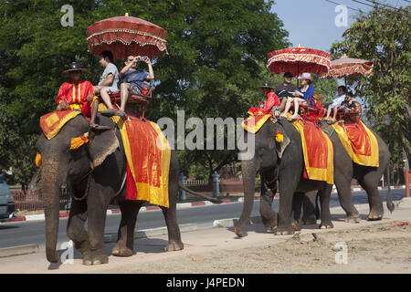 La Thaïlande, Ayutthaya, Ayutthaya Historical Park, randonnée, tourisme, Banque D'Images