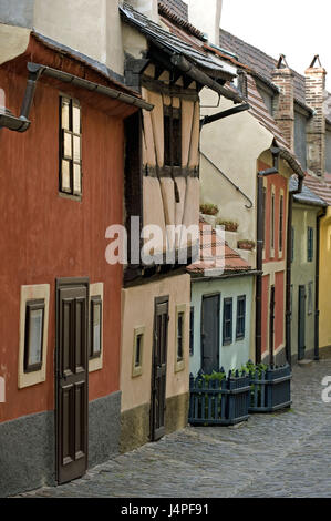 République tchèque, Tchéquie, Prague, Hradschin, ruelle d'or, Banque D'Images