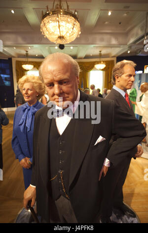 La Grande-Bretagne, l'Angleterre, Londres, Madame Tussaud's wax, cabinet du personnage, sir Winston Churchill, Banque D'Images