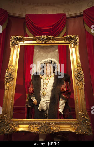 La Grande-Bretagne, l'Angleterre, Londres, Madame Tussaud's wax, cabinet du personnage, Henry VIII, cadres, Banque D'Images