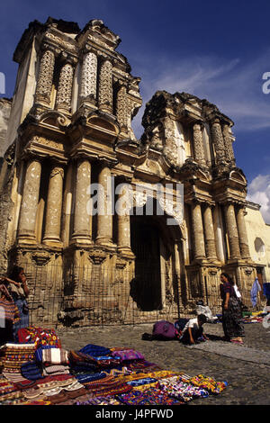 Guatemala, Antigua Guatemala, textiles, ventes, Banque D'Images