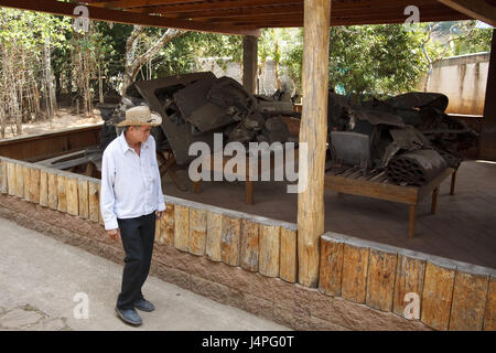 El Salvador, Perquin, musée révolutionnaire, visiteur, Banque D'Images