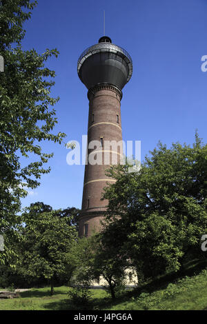 Allemagne, Duisbourg, dysenterie, au nord-est de Duisburg-Rheinhausen, Duisburg-Rheinhausen-Bergheim, tour de l'eau Rhin house mountain home, Banque D'Images