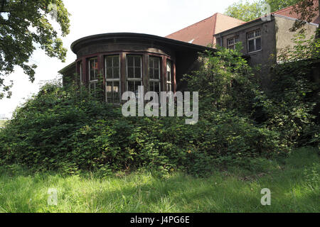 Allemagne, Duisbourg, dysenterie, Rhénanie du Nord-Westphalie, Duisburg-Friemersheim, de règlement de l'accueil officiel Bliers, villa, maison, colonie délabré, Banque D'Images