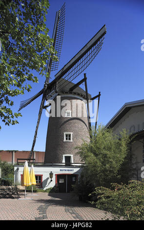 L'Allemagne, en Rhénanie du Nord-Westphalie, la dysenterie salon, chambre haute, architecte moulin, moulin, Tour Hollandais, restaurant, Banque D'Images