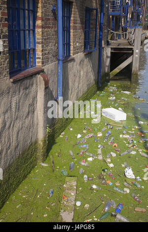 La Grande-Bretagne, l'Angleterre, Londres, Thames, encrassement, flux de déchets, Banque D'Images