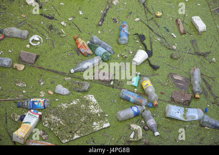 La Grande-Bretagne, l'Angleterre, Londres, Thames, encrassement, flux de déchets, Banque D'Images