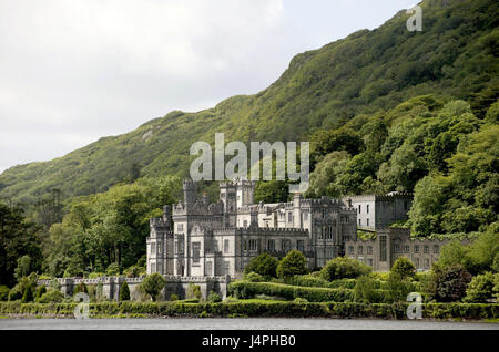 L'Irlande, Connemara, comté de Galway, l'abbaye de Kylemore, Banque D'Images