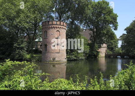 L'Allemagne, en Rhénanie du Nord-Westphalie, Castrop-Rauxel, château, tour, serrure Bladenhorst Banque D'Images