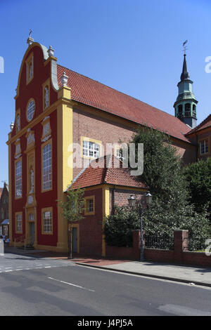 Allemagne, Meppen, vallée du lièvre, de l'Ems, Basse-Saxe, la conférence des Jésuites, la résidence des Jésuites, résidence, Windthorst high school, école de grammaire, de l'église père supérieur Karl Immendorf, baroque, Banque D'Images