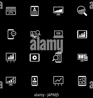 Finances et affaires Icons Set. Modèle plat. Illustration de Vecteur
