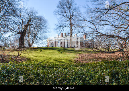 Charlottesville, USA - Le 20 janvier 2013 : Monticello, Thomas Jefferson's home à colonnes au printemps Banque D'Images