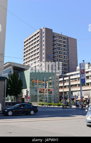 Le Hilton Casino building, Innsbruck, Autriche Banque D'Images