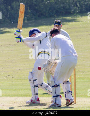 East Dean les terrains de jeu, East Sussex, Royaume-Uni. 13 mai, 2017. East Dean & Iken Cricket Club 1X1 vs Forest Row Cricket Club 1ère XI. Credit : Alan Fraser/Alamy Live News Banque D'Images