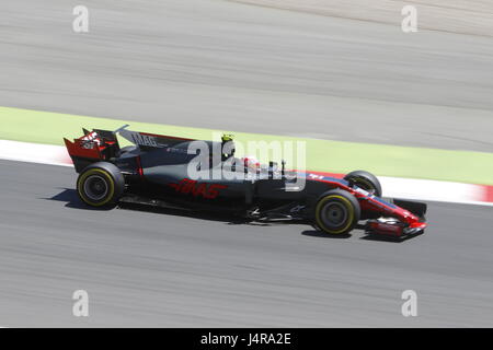 Montmelo, Espagne. 13 mai, 2017. Kevin Magnussen (DEN) Haas VF-17 au Championnat du Monde de Formule 1, la FIA, Grand Prix d'Espagne, Barcelone, de qualification. Crédit : Gtres 13.05.2017 Comuniación más información en ligne, S.L./Alamy Live News Banque D'Images