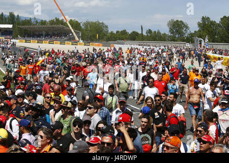 Barcelone, Espagne. 14 mai, 2017. Sport Automobile : Championnat du Monde de Formule 1 de la FIA 2017, Grand Prix d'Espagne, fans 14.05.2017. Utilisation dans le monde entier | Credit : dpa/Alamy Live News Banque D'Images