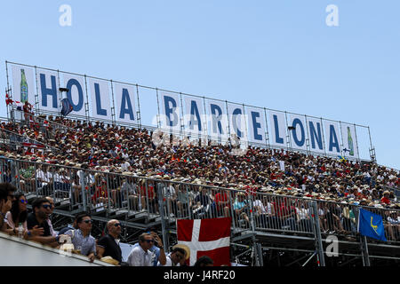 Barcelone, Espagne. 14 mai, 2017. Sport Automobile : Championnat du Monde de Formule 1 de la FIA 2017, Grand Prix d'Espagne, fans 14.05.2017. Utilisation dans le monde entier | Credit : dpa/Alamy Live News Banque D'Images