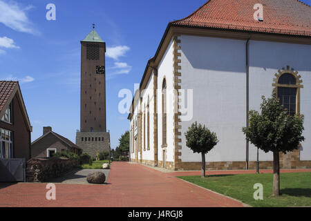 Allemagne, Löningen, hare's Valley, Oldenburg pays de cathédrale, Basse-Saxe, église paroissiale Saint Vitus, Banque D'Images