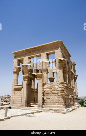 Temple de l'Isis sur l'île de Philae, Assouan, Egypte, Banque D'Images