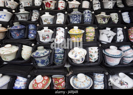 La Chine, de Hong Kong, Stanley Market, ventes, tasses, Banque D'Images