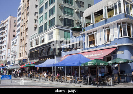 La Chine, de Hong Kong, Stanley Market, cafés, Banque D'Images