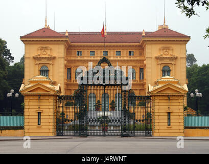 Le Palais Présidentiel, à l'origine, la résidence du gouverneur français, à Hanoi, Vietnam Banque D'Images