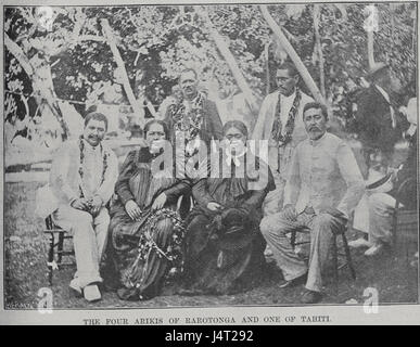 Les quatre Arikis de Rarotonga et l'un de Tahiti, Auckland Weekly News, 12 mai 1899 Banque D'Images