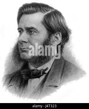 Thomas Henry Huxley était un biologiste anglais et un éminent défenseur de la théorie de l'évolution de Charles Darwin. Connu sous le nom de « Bulldog de Darwin », Huxley a apporté des contributions significatives dans les domaines de la science, en particulier la biologie et l'éducation. Banque D'Images