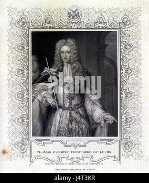 Thomas Osborne, le 1er duc de Leeds, était une figure influente de l'Angleterre du XVIIe siècle, connue pour sa carrière politique et ses contributions à la société britannique pendant la période de restauration. Banque D'Images