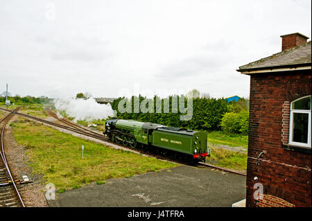 Britains moteur à vapeur nouvellement construit A1 Pacific aucune tornade à près de 60163 Eaglescliffe Stockton on Tees Banque D'Images